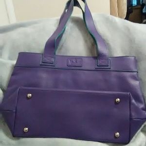 Baekgaard purple leather bag